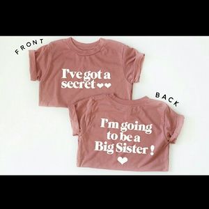 Baby Announcement Big Sister Shirt